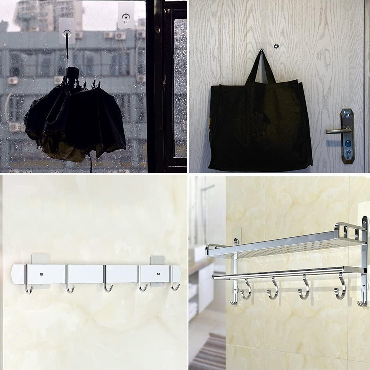 Transparent hook used in home decor