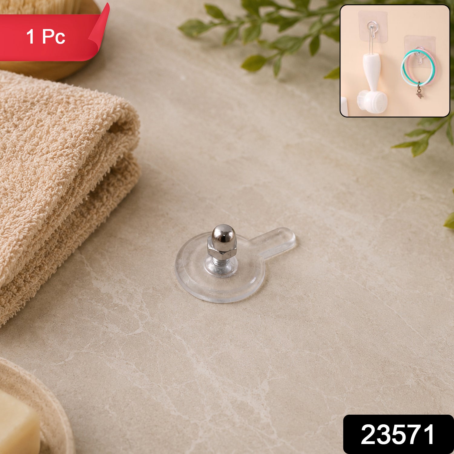 Wall hook keys towels pack