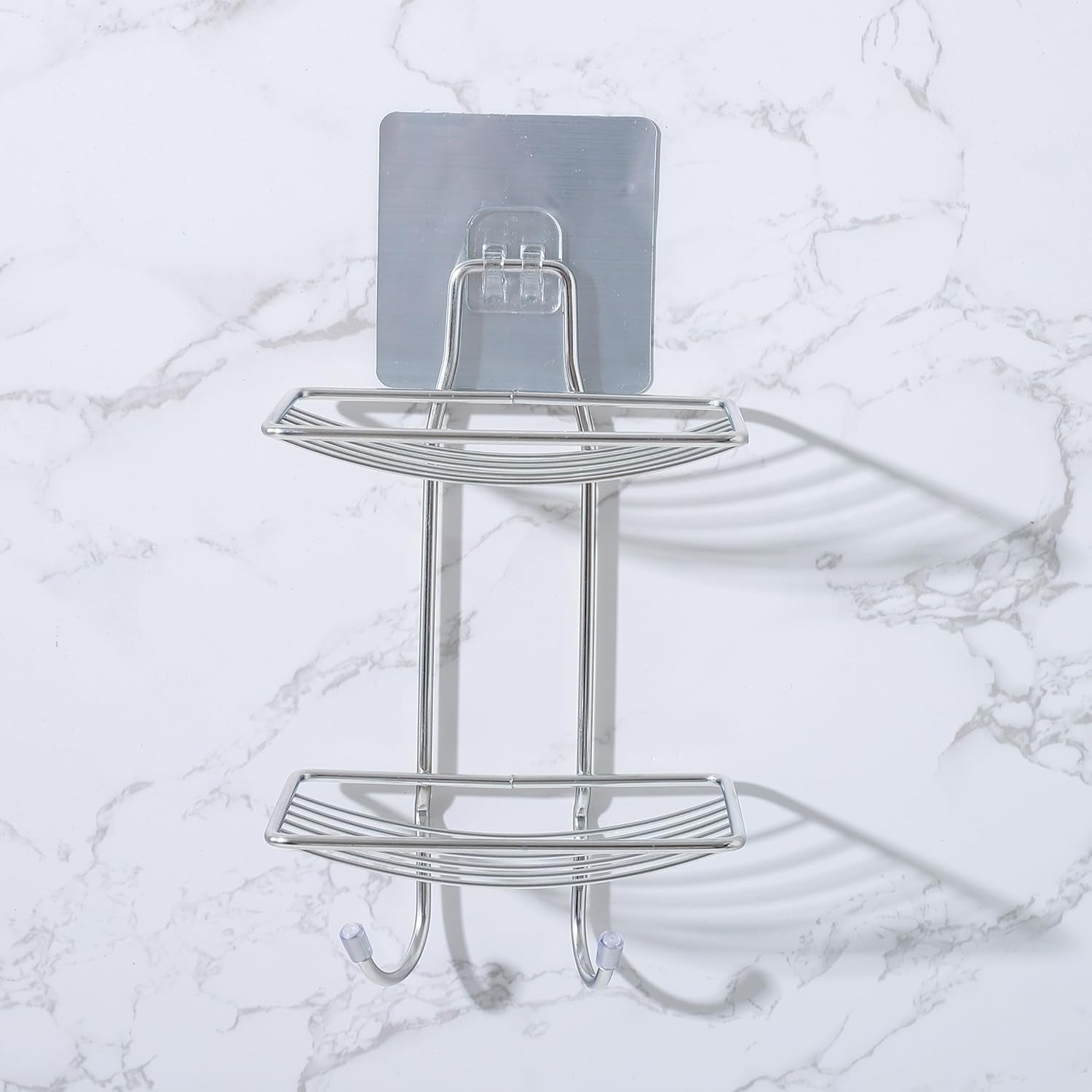 Adhesive hook holding rack