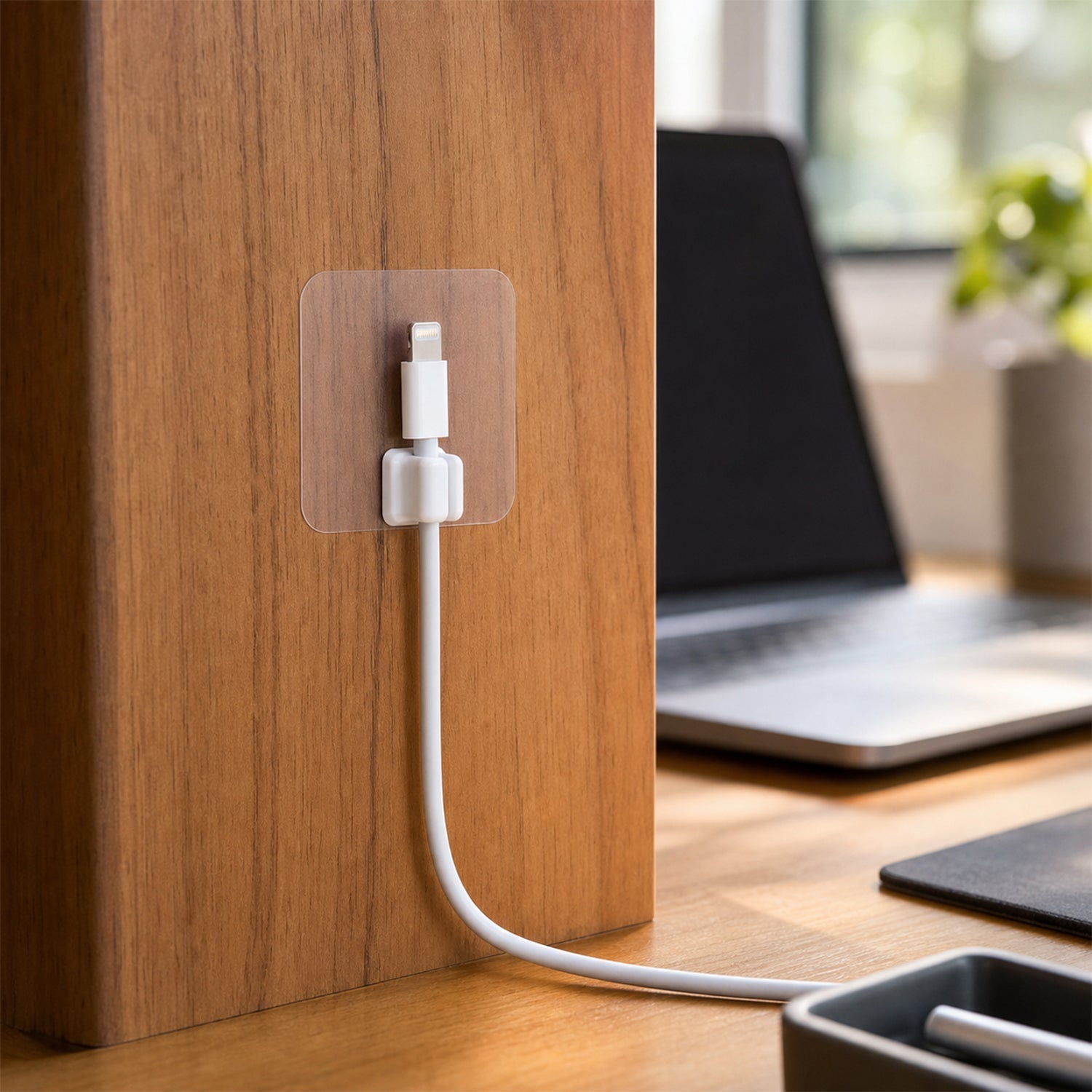 Sticky pad wall mounting