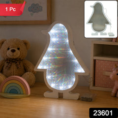 3D LED penguin decorative infinity light, 1 piece
