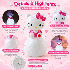 Bedside decor cat lamp kids