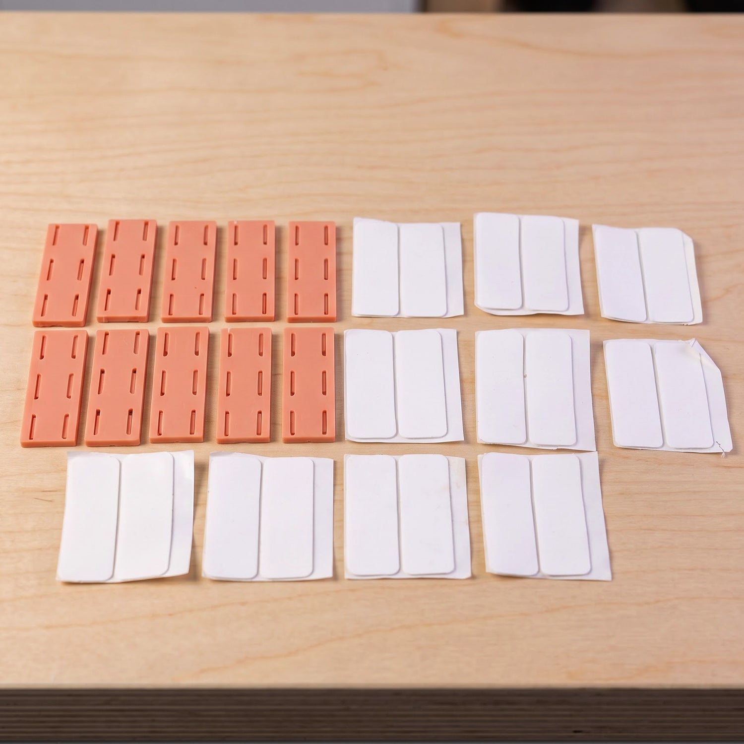 Wall mount clips with adhesive pads set