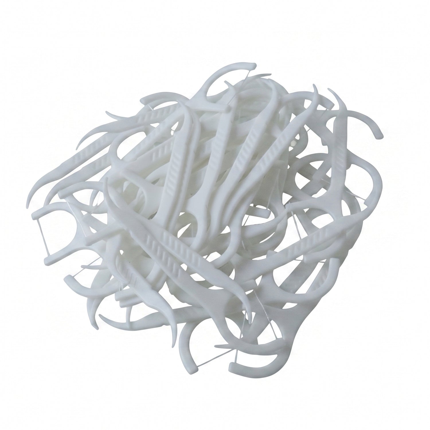 White 2-in-1 floss & toothpick sticks