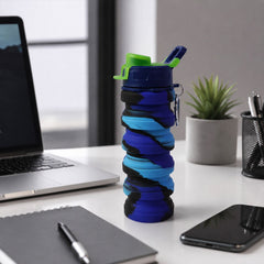 Foldable silicone water bottle 500ml