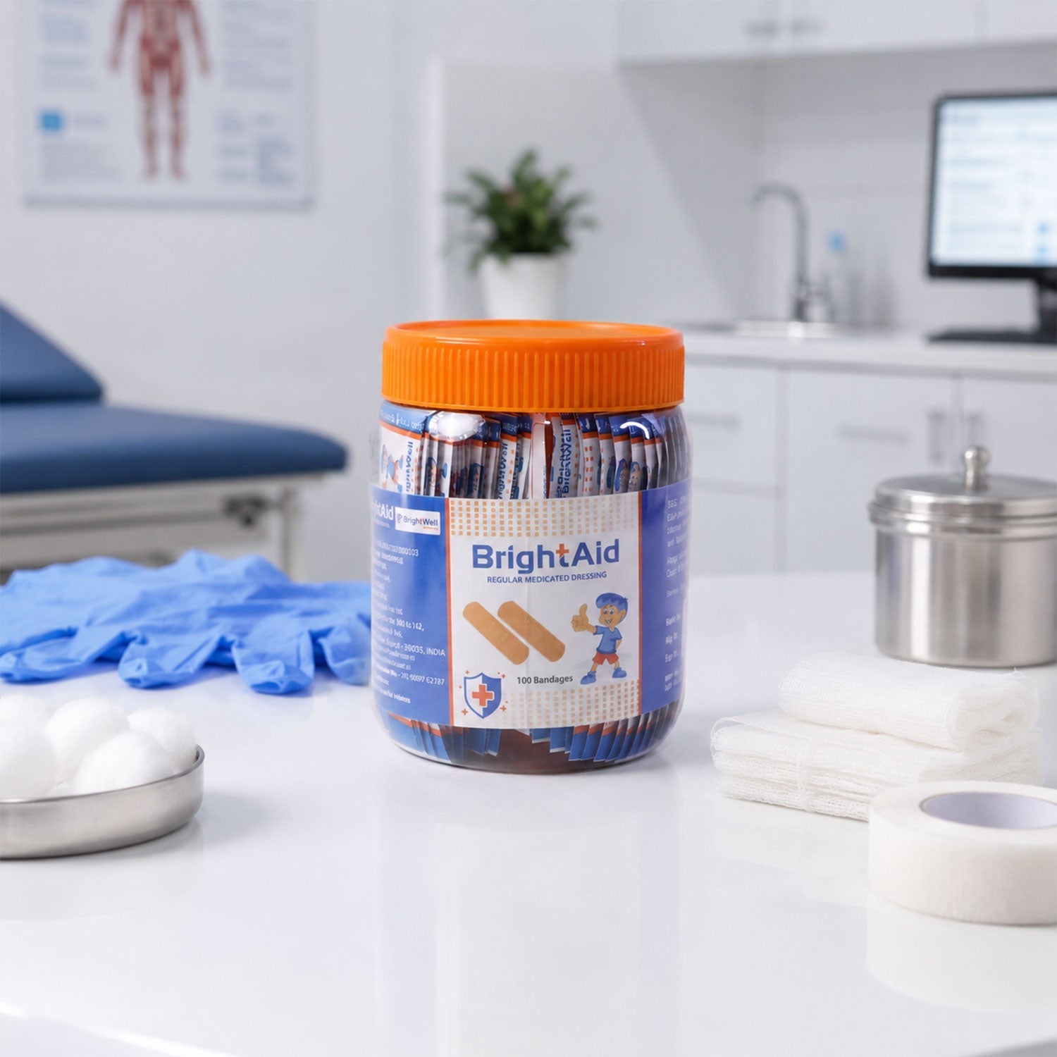 Medicated wound dressing strips