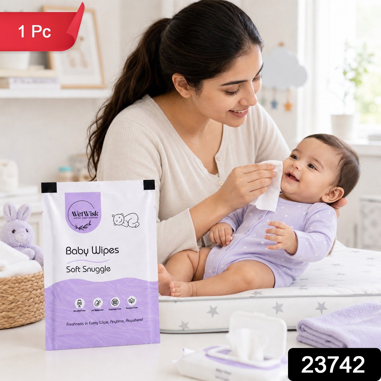 Soft snuggles baby wipes sealed pack