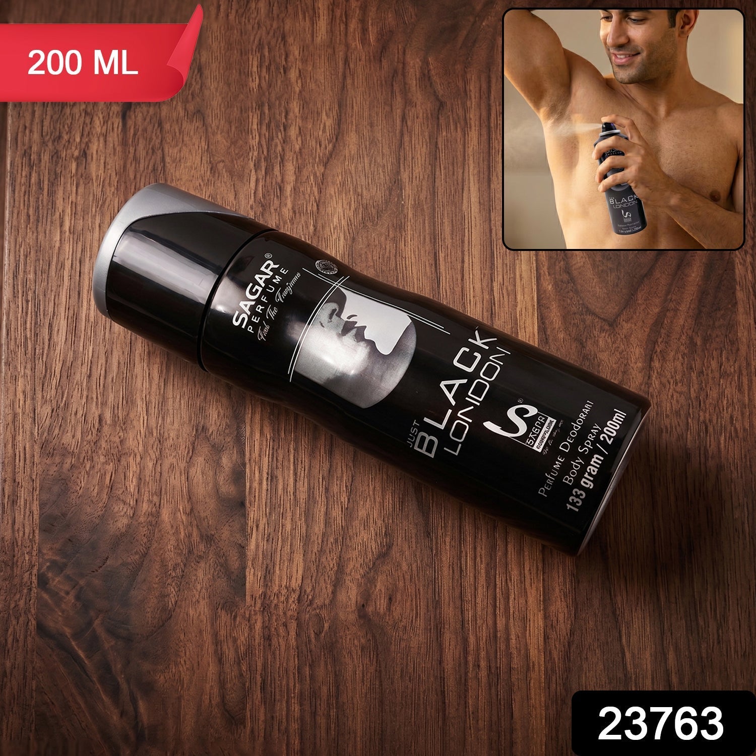 Black London body spray pack