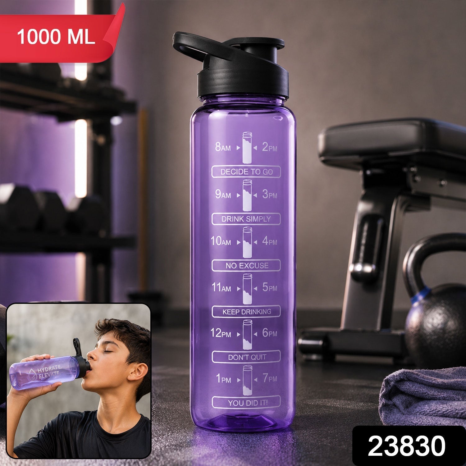 Motivational water bottle pack