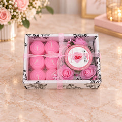 Pink Candle Gift Set