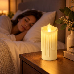 Battery pillar candles home decor
