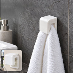 Wall mounted push type towel holder bathroom