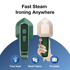 DeoDap Mini Steamer Iron 2-in-1 Portable Travel Friendly - main product shot