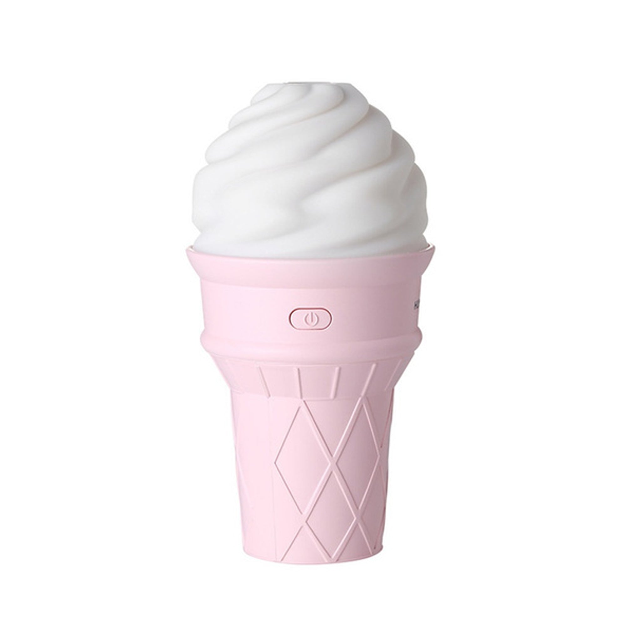 LED ice cream humidifier showing multiple light color modes