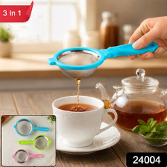 3 in 1 mesh tea filter strainer set, 3 pieces