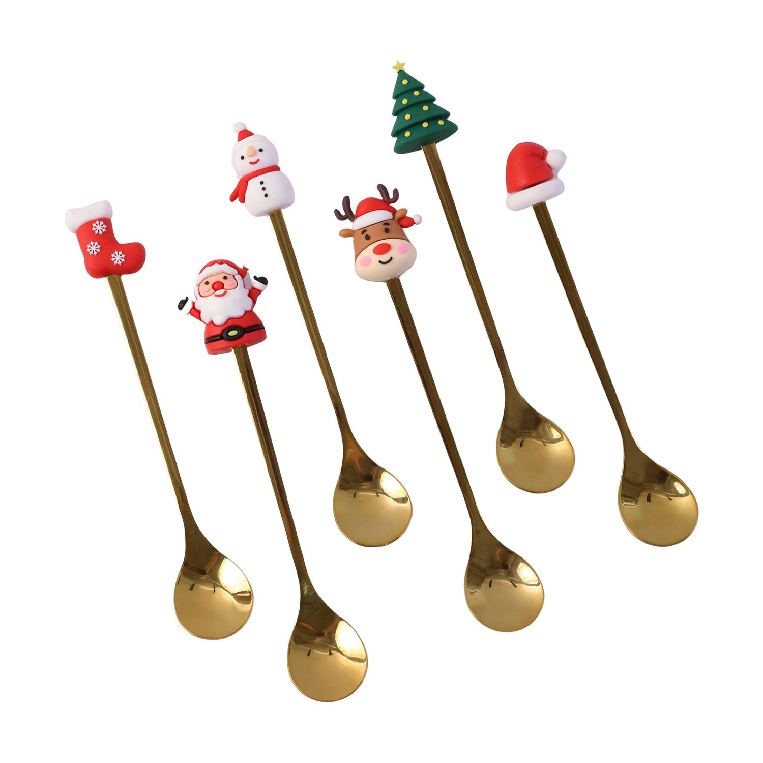 Golden dessert spoons 6 piece