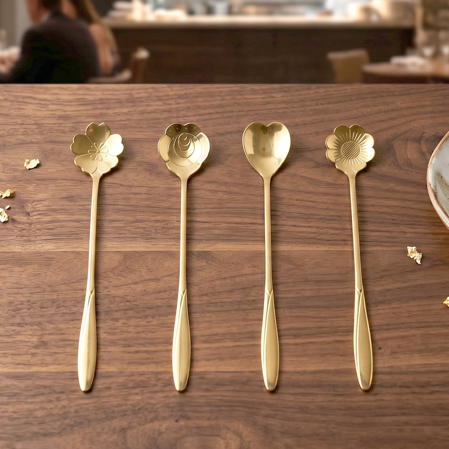 Mini serving spoons steel set