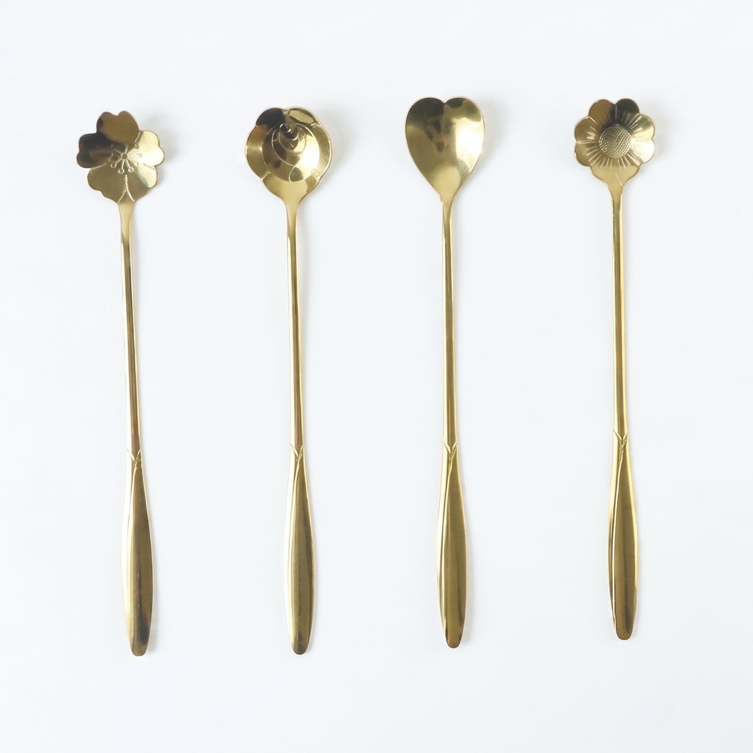 Steel golden mini spoons