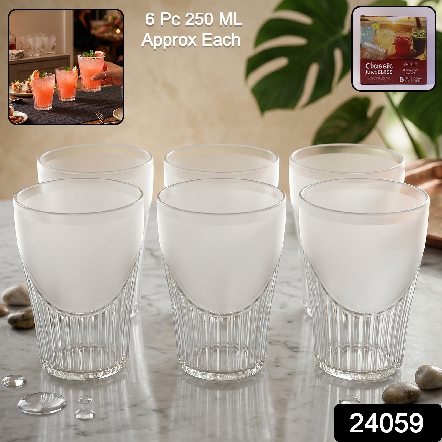Juice glass set pack