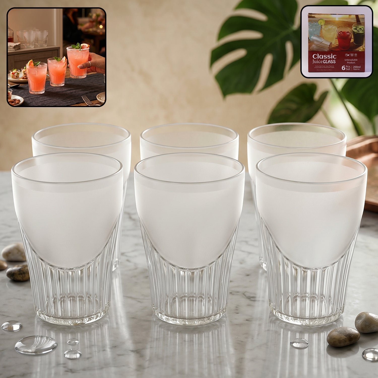 Unbreakable water tumbler set