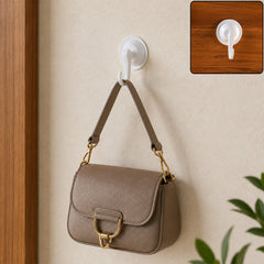 Plastic round suction wall hook in use