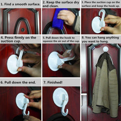 Suction wall hook installation steps