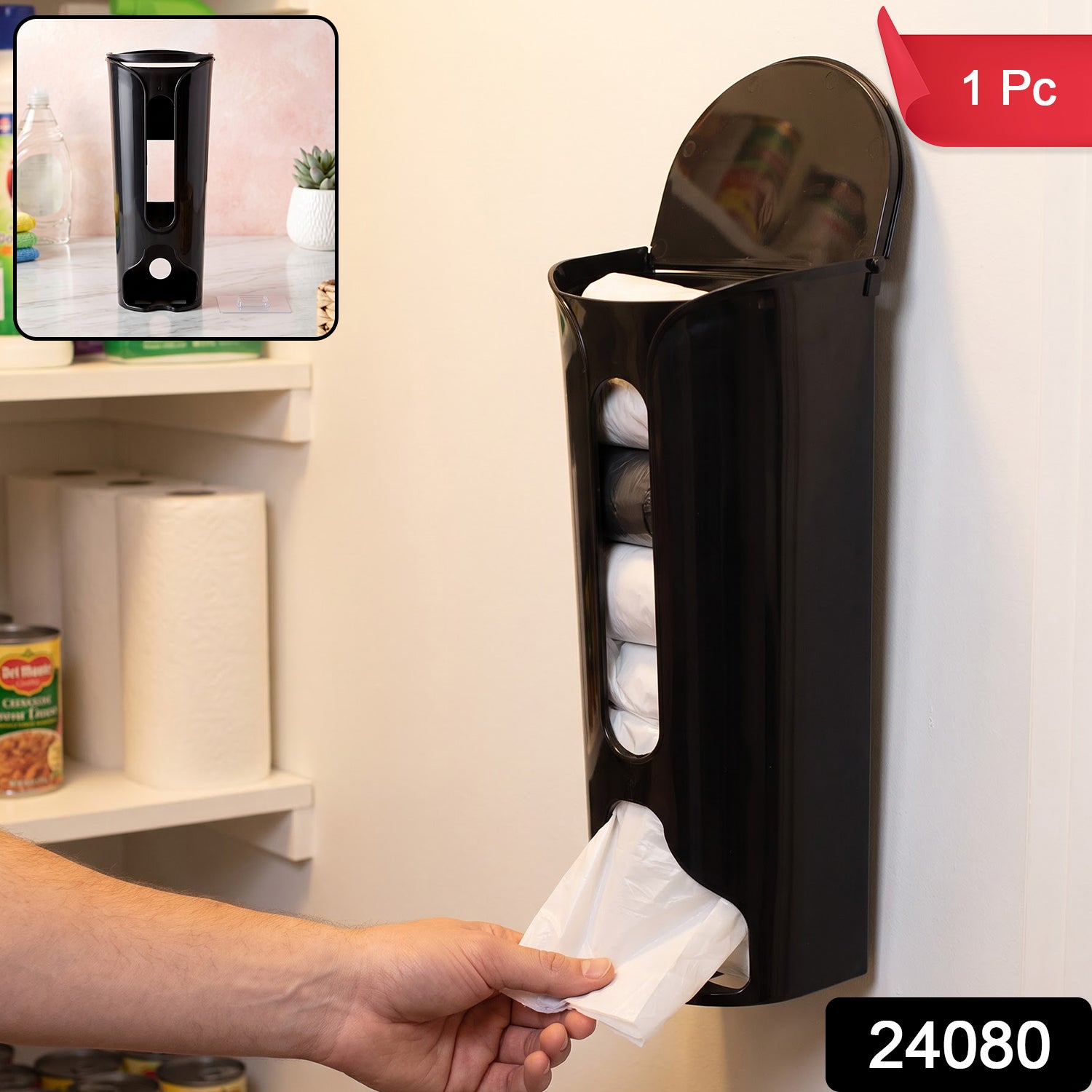 Vertical plastic bag holder storage rack, 1 piece