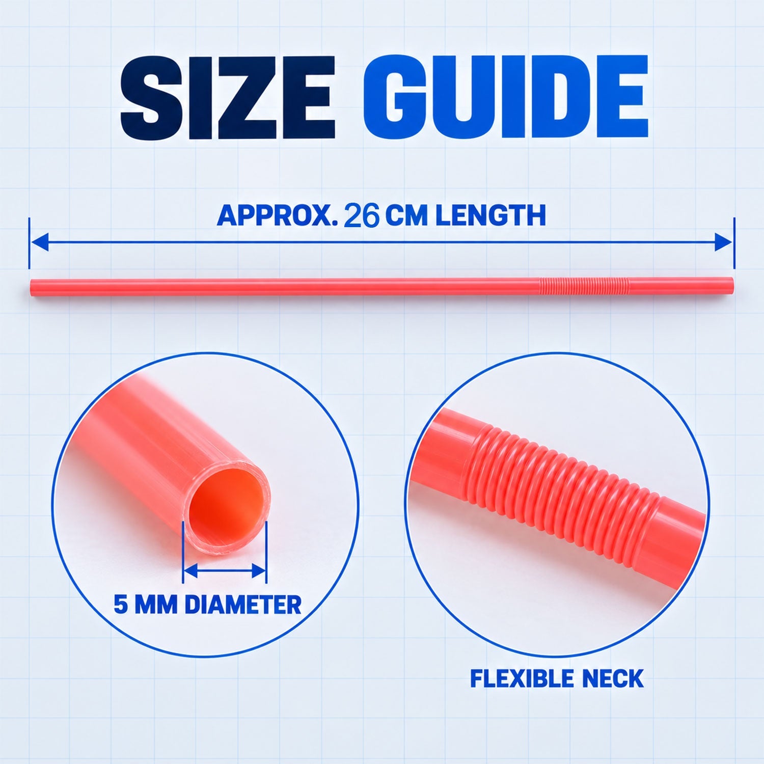 Long Flexible Juice Straws