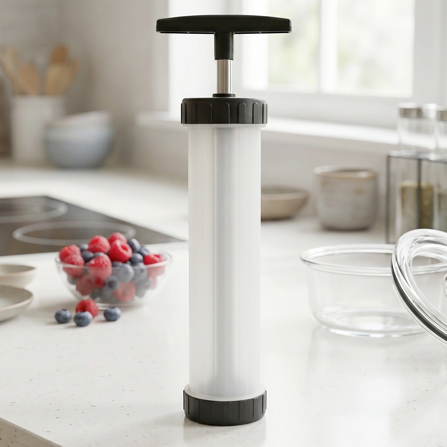 Sausage stuffer nozzle detail