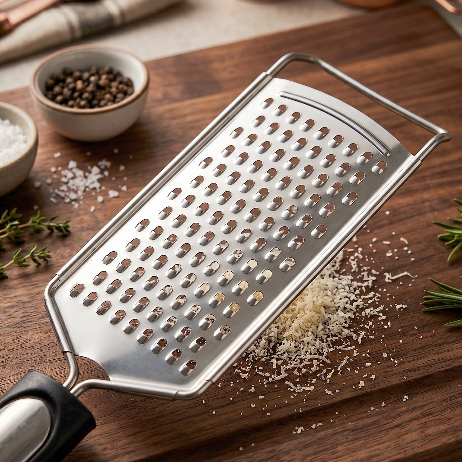 Steel grater zesting use
