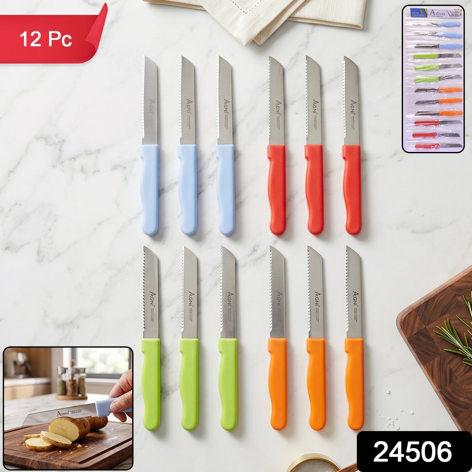 Kitchen knife set 12pc pack