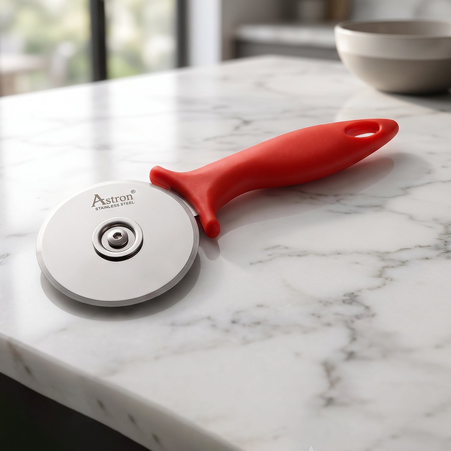 Sharp stainless steel pizza slicer