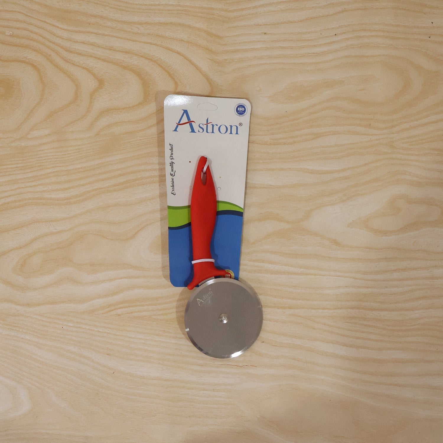 Close-up of pizza cutter sharp blade