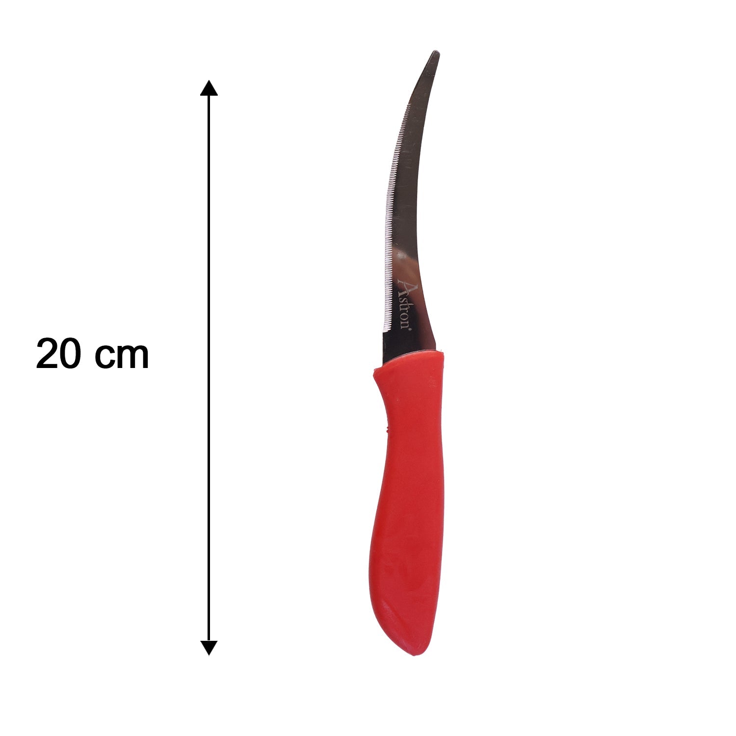 Classic kitchen knives displayed with a ruler for size measurement