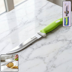 9-inch stainless steel kitchen knife with plastic handle
