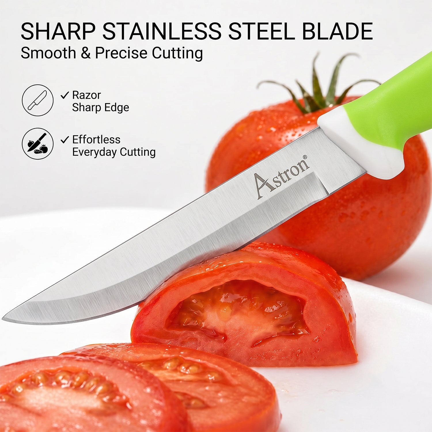 Professional 9-inch stainless steel chef-style utility knife