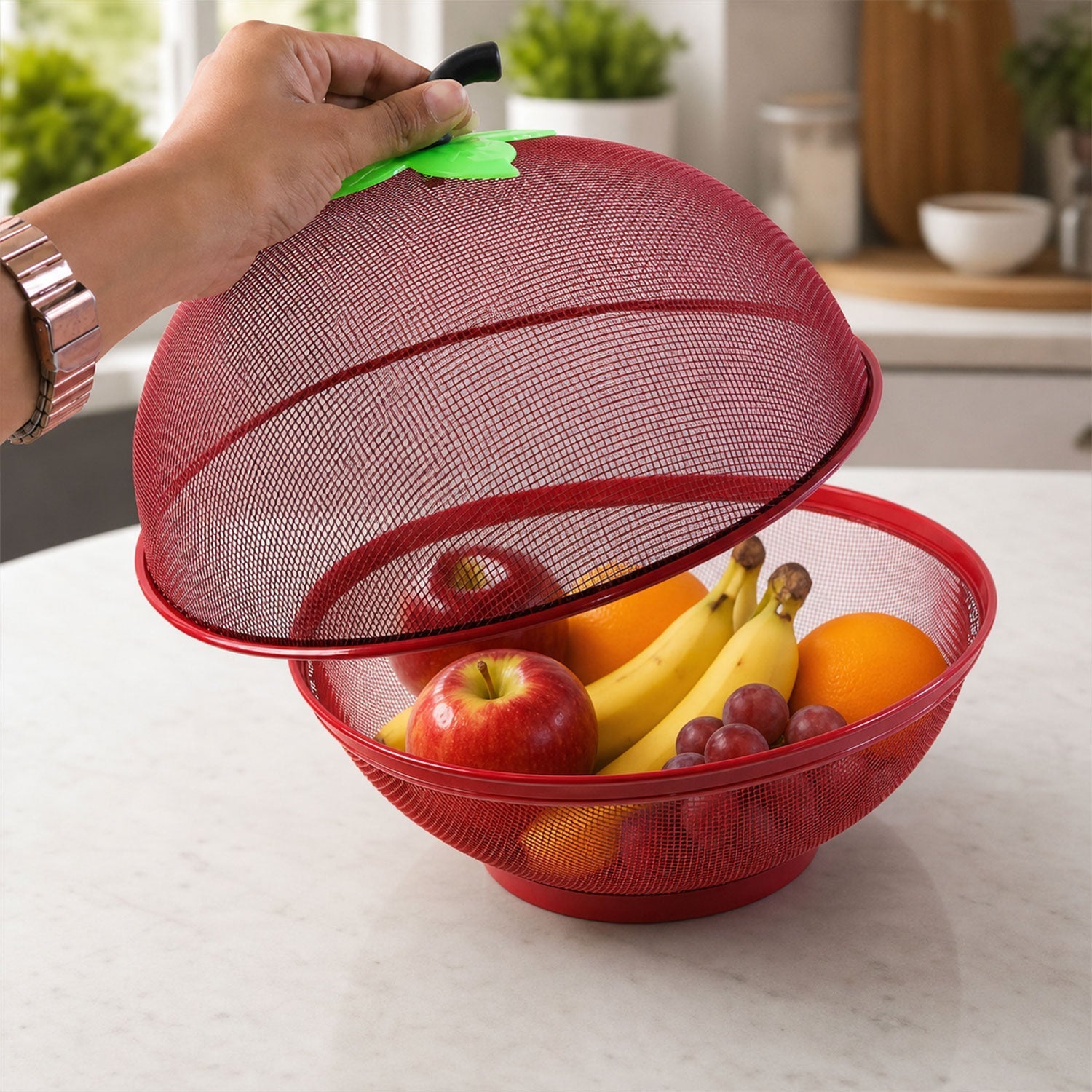 Apple shape fruit basket cover