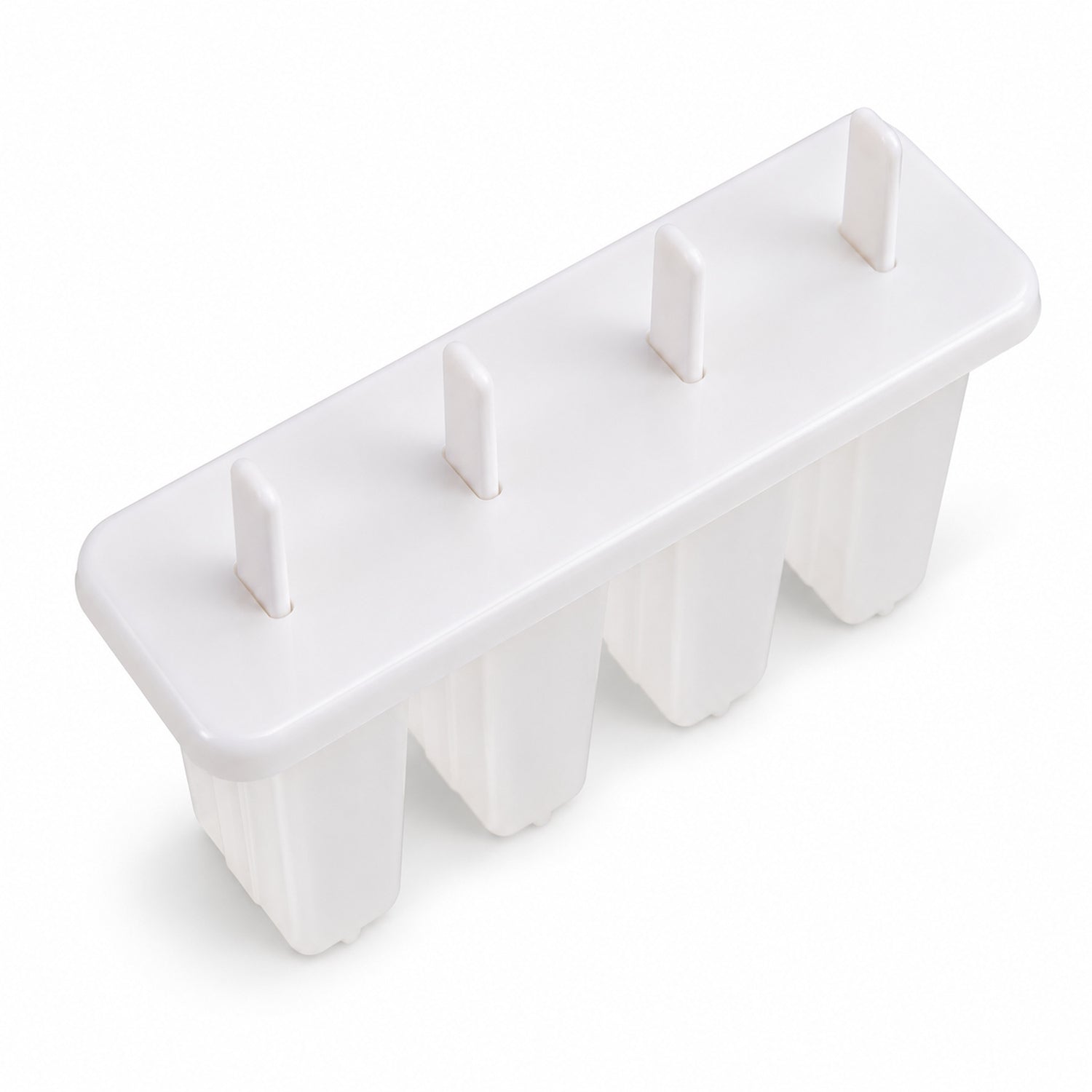 White Four Slot Popsicle Tray
