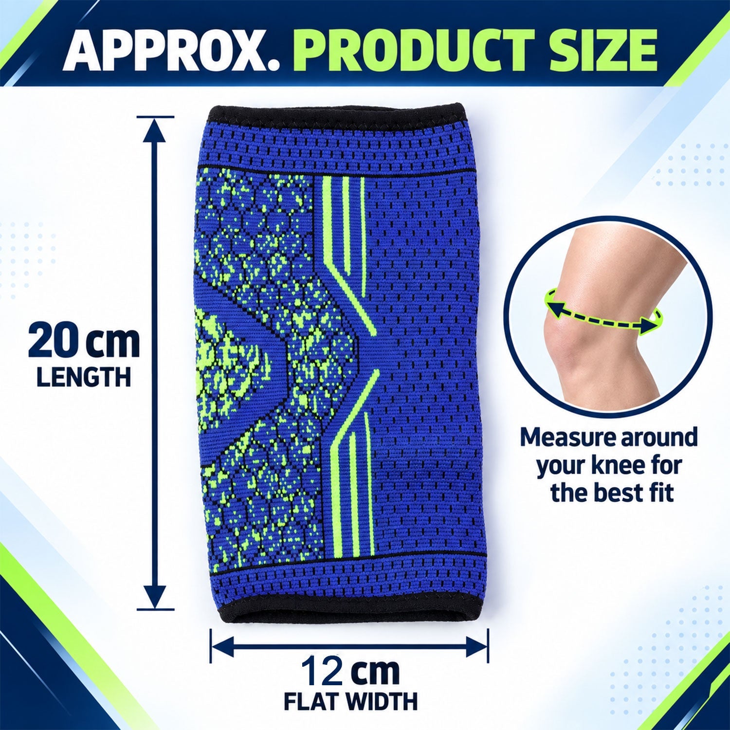 Knee sleeve size guide