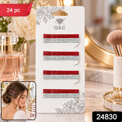 Glitter hair pins pack 24pc