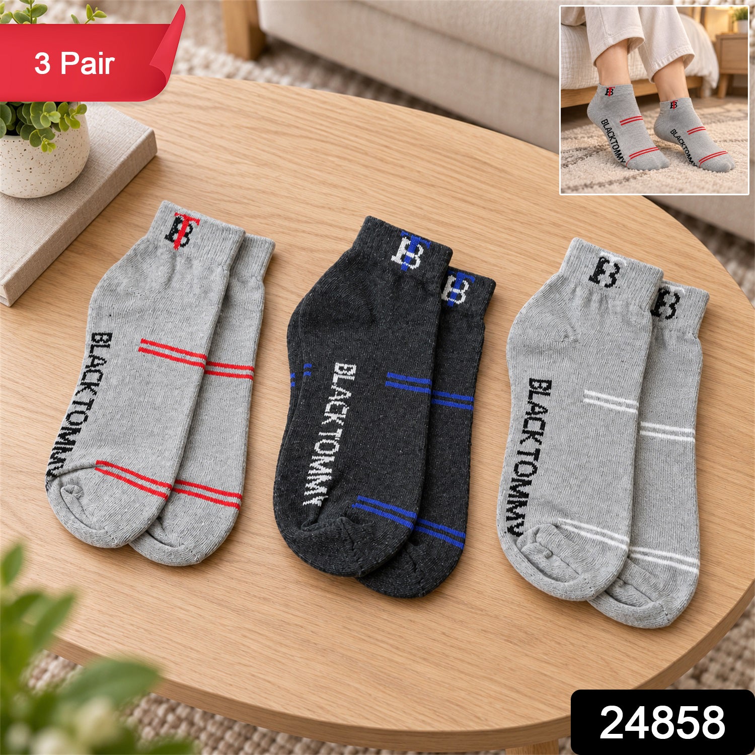 Ankle socks pack 3 pair