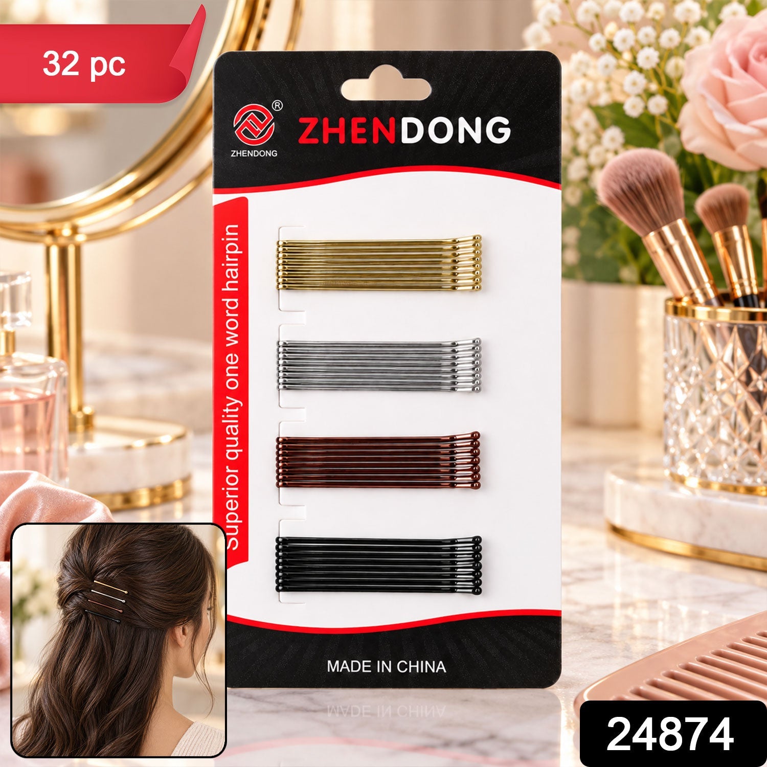 Bobby hair pins pack 32pc
