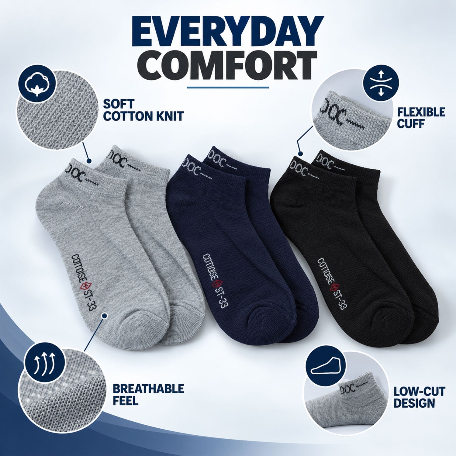 Stretchable Casual Socks
