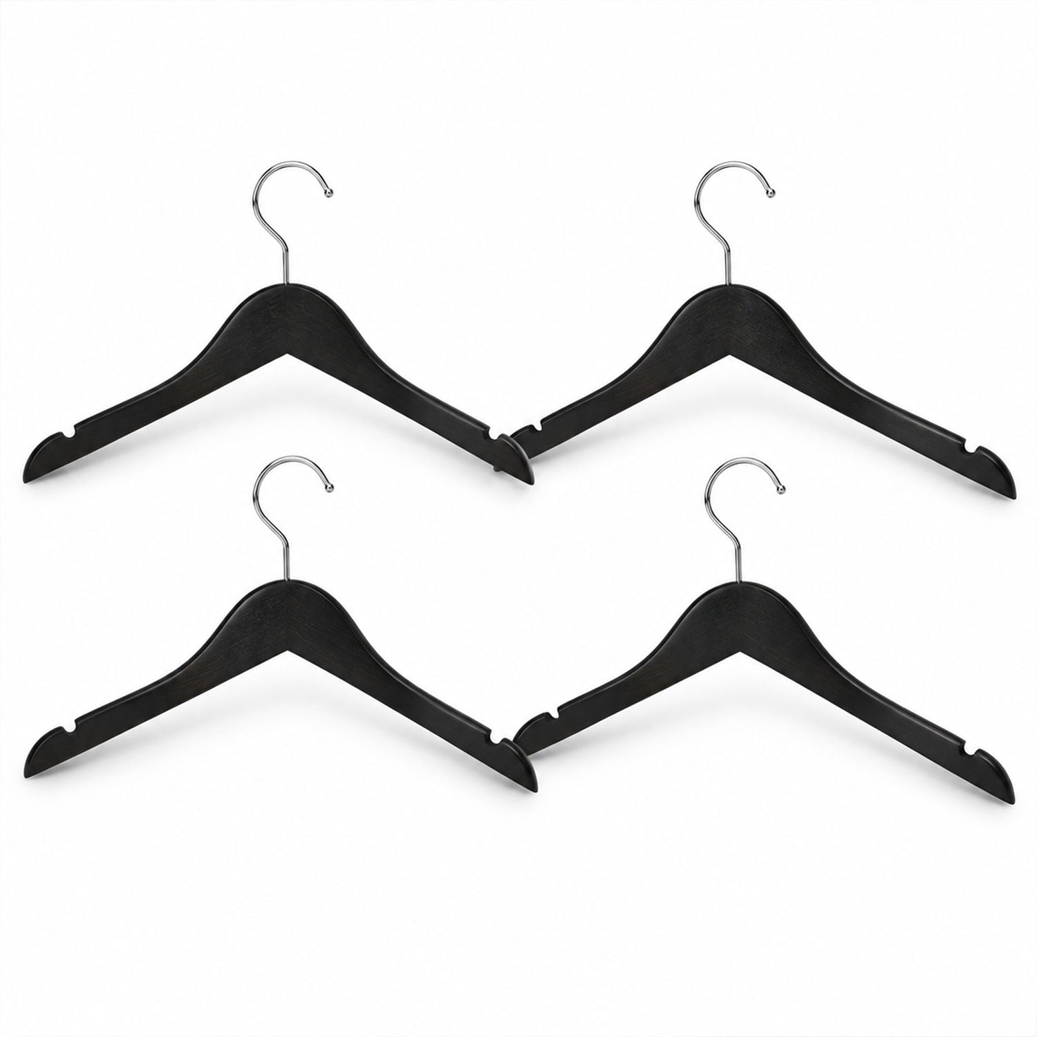 Side view of a premium clothes hanger with its ergonomic design.