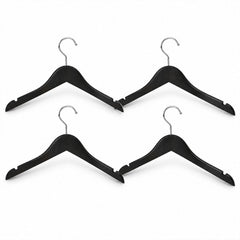 Side view of a premium clothes hanger with its ergonomic design.
