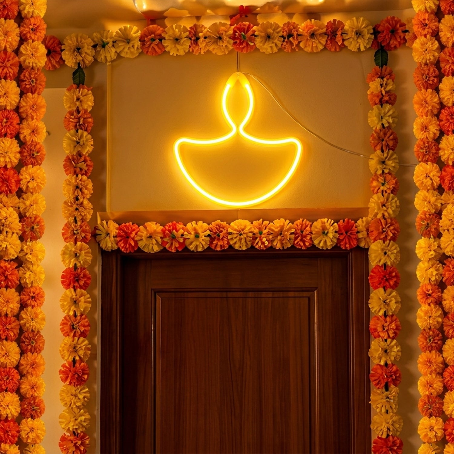 Glowing Diya Shape Lamp