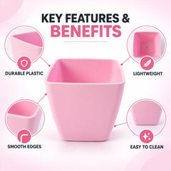 Plastic flower pot surface and edge details