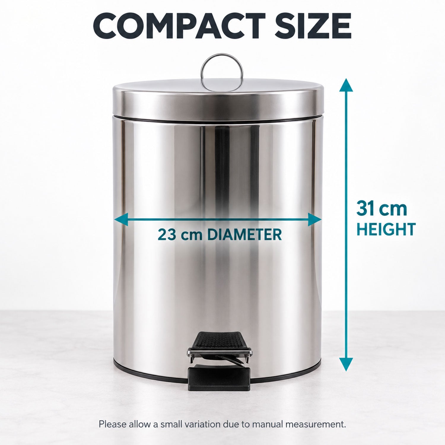 Pedal dustbin size 8 litre