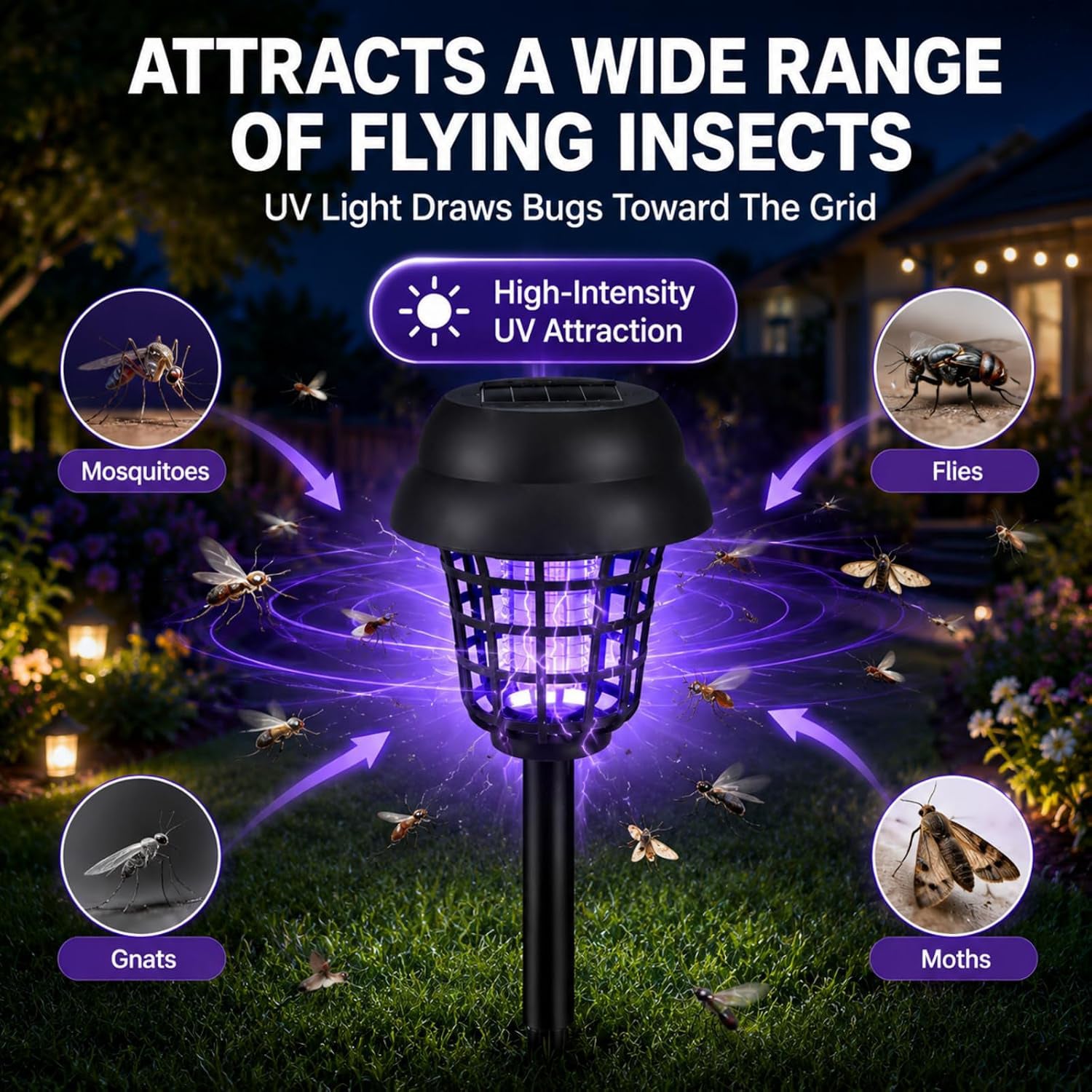 Solar Mosquito Trap Garden Lamp