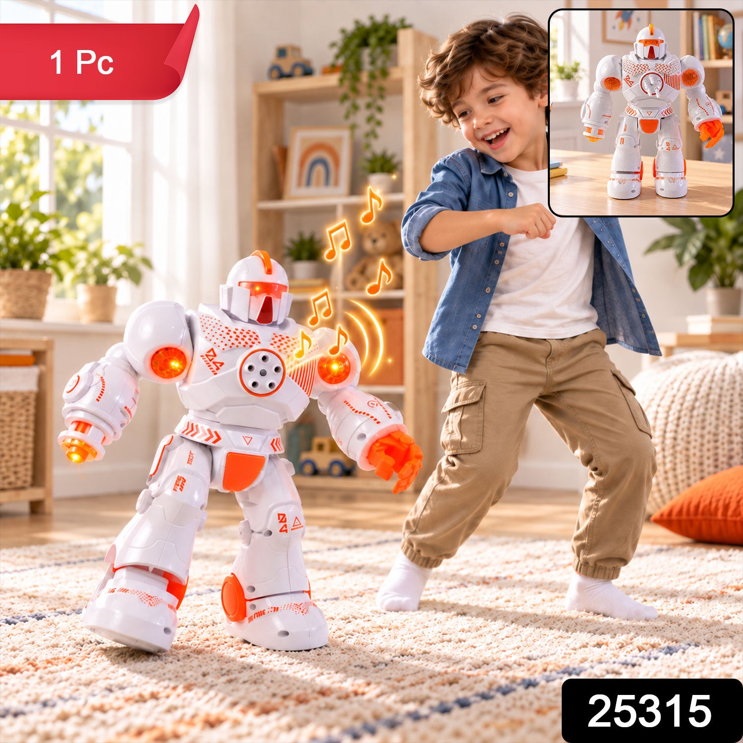 Musical robot toy pack